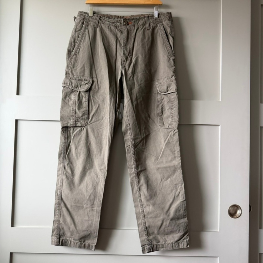 Outdoor Life Cargo Pants Mens 34x32 Olive Ripstop Utility Hiking Tactical